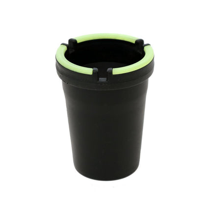 Asbak voor buiten - Auto asbak  - Geurloze Auto Asbak  Zwart - Auto asbak zwart - Asbak kopen - Auto asbak Zwart 9 cm - glow in the dark 