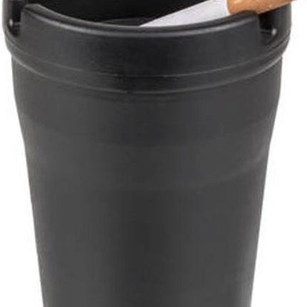 Asbak voor buiten - Auto asbak - Geurloze Auto Asbak Zwart - Auto asbak zwart - Asbak kopen - Auto asbak Zwart Auto asbak zwart 10 x 8 cm - sigaret dovende auto asbak