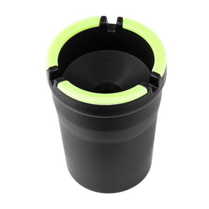 Asbak voor buiten - Auto asbak  - Geurloze Auto Asbak  Zwart - Auto asbak zwart - Asbak kopen - Auto asbak Zwart 9 cm - glow in the dark 