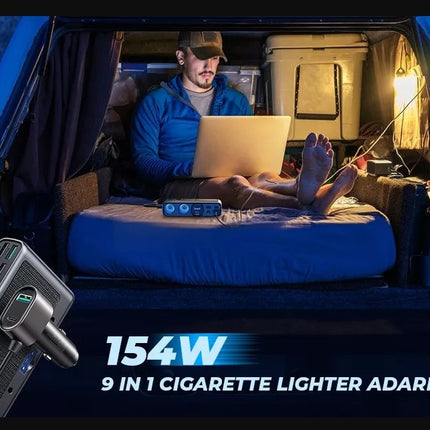 Premium Auto Sigarettenaansteker Splitter - 6 Poorten USB (PD+QC3.0+USB*4) - Autolader USB - Autolader Splitter - 154W 12V/24V onafhankelijke schakelaars DC sigarettenaansteker autolader voor alle auto-apparaten