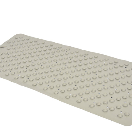 Badmat Grijs - 76 x 36 cm - antislip mat - voor bad en douche Rubberen Antislip Douchemat - 36x76 cm | Kwaliteit | Grijs
