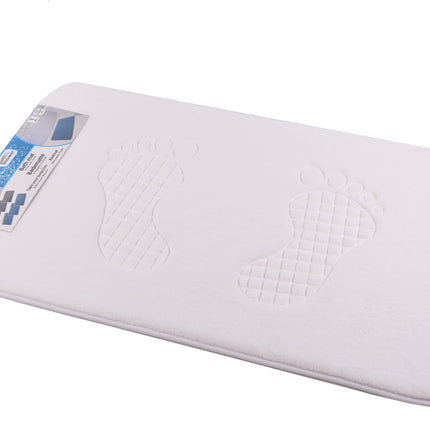 Badmat & WC Mat Set - Douche mat set - Wit - 60cm x 40cm - badmat set 3-delig - Soft Foam - Extra Zacht - FOAM