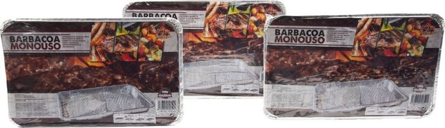 3 Stuks |Instant Picnic wegwerp BBQ| voor 12 personen | Wegwerp - Buiten barbecue - Tafel - Rooster - Balkon - Picknick - Barbecue accessoires |wegwerpbarbecue |Grill - Barbecue kopen - Barbecuen - Barbecue saus-1200g 