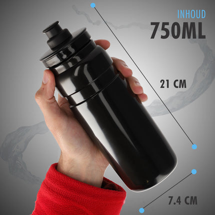 Sportdrankfles - waterfles - Bidon voor je fiets 750 ML - Lichtste sportfles ter wereld. BPA-vrij - Bidon - Waterfles