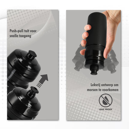Sportdrankfles - waterfles - Bidon voor je fiets 750 ML - Lichtste sportfles ter wereld. BPA-vrij - Bidon - Waterfles