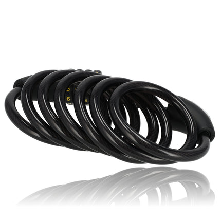 1x Topkwaliteit Zwarte Fietssloten Set met Cijfer- en Kabelslot - Anti-Diefstal, Lichtgewicht (85g), 180cm x 10mm