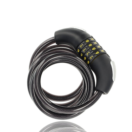 1x Topkwaliteit Zwarte Fietssloten Set met Cijfer- en Kabelslot - Anti-Diefstal, Lichtgewicht (85g), 180cm x 10mm