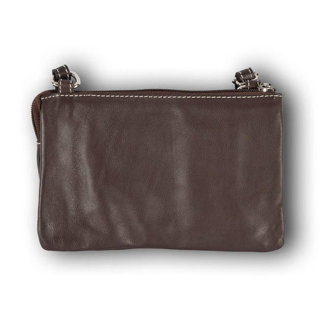 Handtasje | Crossbody tas dames | donker bruin | 13cm*19.5cm | Schoudertas