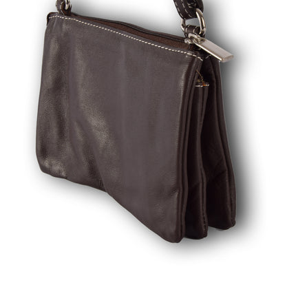 Handtasje | Crossbody tas dames | donker bruin | 13cm*19.5cm | Schoudertas