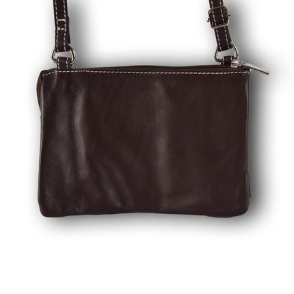 Handtasje | Crossbody tas dames | donker bruin | 13cm*19.5cm | Schoudertas