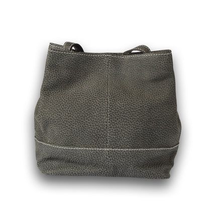 Handtasje | Donker grijs | 21.5cm*20cm | Leren tas dames | Echte leer