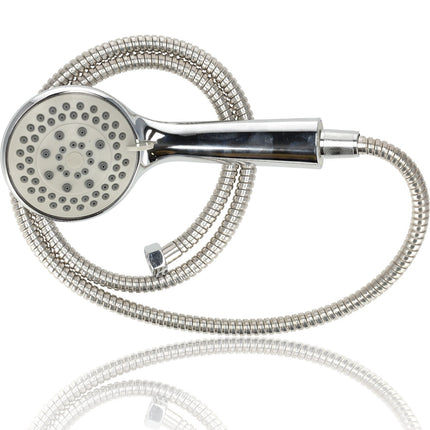 Douchekop Met Slang en Houder - Universele  & Waterbesparende | Handdouche met 5 Functies | 10cm Douchekop & 1.5m Slang en Wandhouder | Antikalk Regendouche