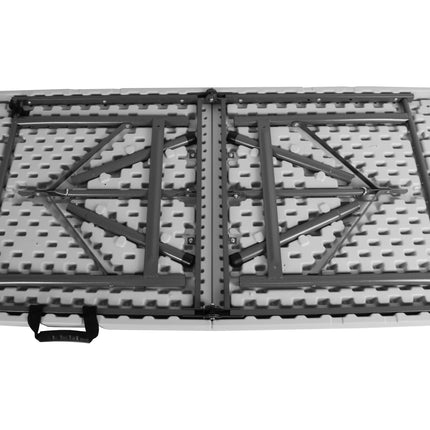 Weerbestendige Klaptafel - 123x61.5x74cm - Inklapbare Campingtafel voor Buiten - Opvouwbare Tuintafel met Handvat - Verstelbare Hoogtes, Stevige Tafel voor 2-4 Personen