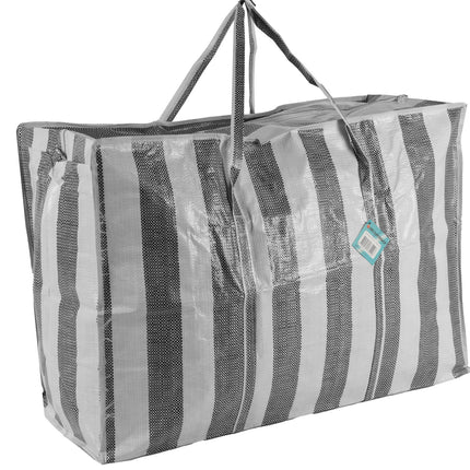 Shopper Tas met Rits en Stevig Handvatten | 125 L | Set van 3 | Duurzame Polyester | 80cm x 58cm x 28cm | Goedkope shopper Tas voor Opslag Verhuizen en Reizen | Veilige Opslag Voor Uw Reisbenodigdheden met Waterdichte Shopper met Rits