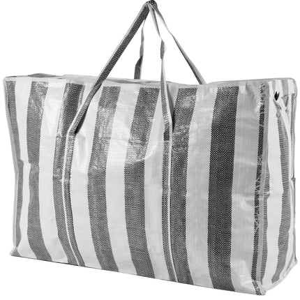 Kleding Organizer Set van 2 | Grote Shopper Met Rits | 90 Liter Opbergtassen | Duurzaam Polyester | Kleding Opbergdoos Ideaal Voor Verhuizen, Opslag, En Boodschappen | 70cm x 48cm x 28cm | Max 20 kg