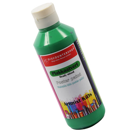Plakkaatverf Discountershop - Plakkaatverf Basic waterbasis 250 ML - Plakkaatverf kinderen -Groen