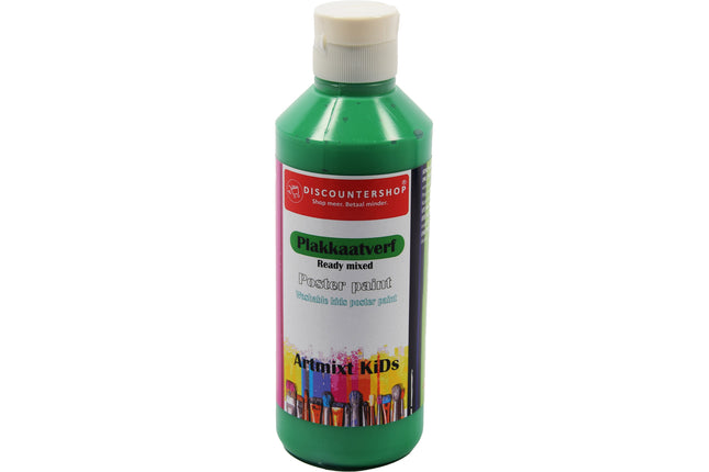 Plakkaatverf Discountershop - Plakkaatverf Basic waterbasis 250 ML - Plakkaatverf kinderen -Groen