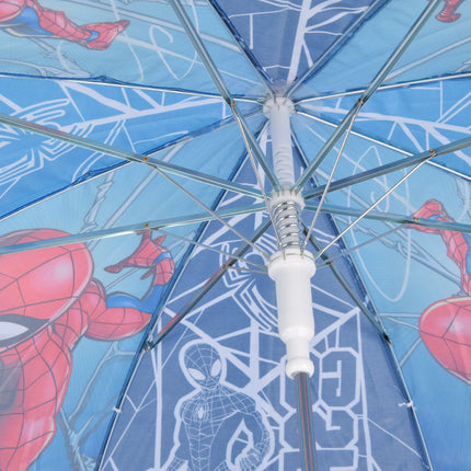 Spider-Man Paraplu: Superleuk Regenplezier voor Kinderen - 45 cm - Blauw/Rood