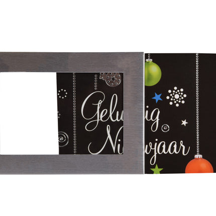 Stijlvol Tafel Fotolijstje van Aluminium en Kunststof - Zilverkleurig, Lichtgewicht Design - Ideaal voor één Foto - Afmetingen 6x0.5x9 cm