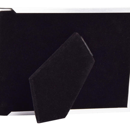 Stijlvol Tafel Fotolijstje van Aluminium en Kunststof - Zilverkleurig, Lichtgewicht Design - Ideaal voor één Foto - Afmetingen 6x0.5x9 cm