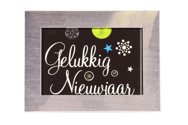 Stijlvol Tafel Fotolijstje van Aluminium en Kunststof - Zilverkleurig, Lichtgewicht Design - Ideaal voor één Foto - Afmetingen 6x0.5x9 cm