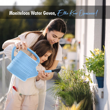 Gieter met sproeikop Blauw 10 liter - Planten bewatering - Tuinartikelen/tuinieren - Moestuin/zwarte tuin/kruidentuin verzorging 