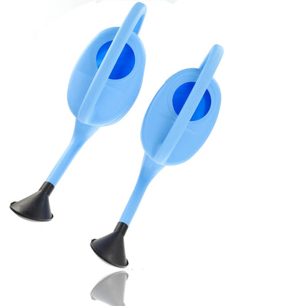  Gieter met Broeskop/Sproeikop - 2x Stuks Blauw Kunststof 10 liter - Tuinplanten Gieter