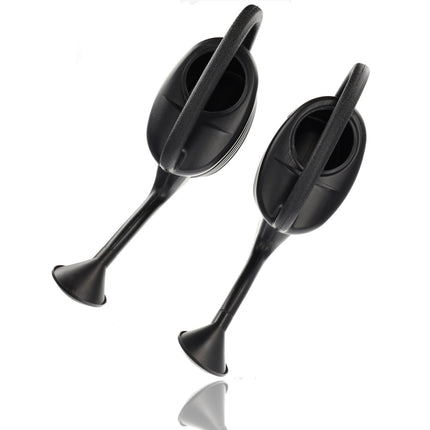 Gieter met Sproeikop -Set van 2 -Zwart - 10 Liter per Gieter - Watergieters voor Planten Bewatering - Voor Binnen & Buiten - Grote Tuingieters met Verwijderbare Sproeikop