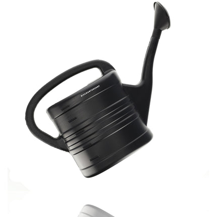 Gieter met sproeikop zwart 10 liter - Planten bewatering - Tuinartikelen/tuinieren - Moestuin/zwarte tuin/kruidentuin verzorging