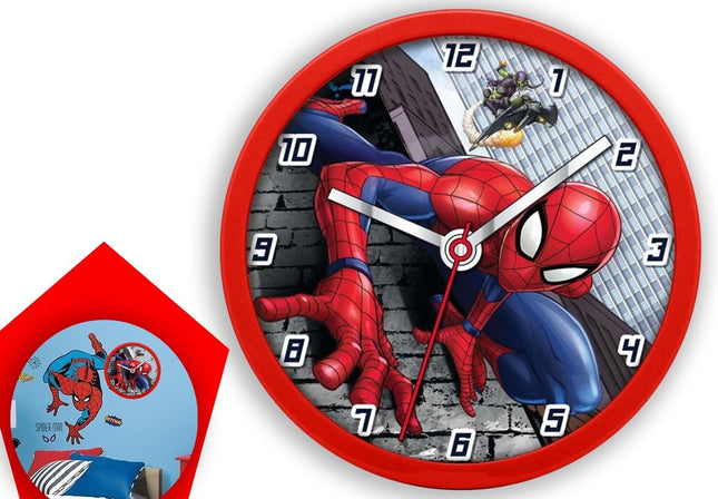 Wandklok voor kinderen 25 cm | Marvel Spiderman kindkerklok 