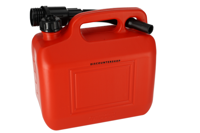 Kunststof Brandstof Jerrycan - 5 Liter Rood - Polyethylene - met Schenktuit en Kraan - Voor Benzine, Diesel, Petrol & Meer