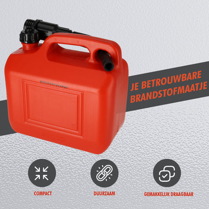 4x Jerrycan 5 Liter met Schenktuit & Afsluitbaar Deksel -  Polyethylene Benzinekan -  Goedkope Autogereedschappen