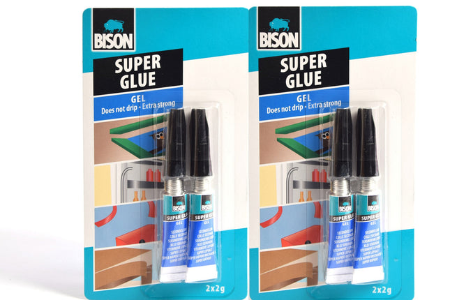 4 Stuks Bison Super glue - Secondelijm 4 X 2g - Extra sterk