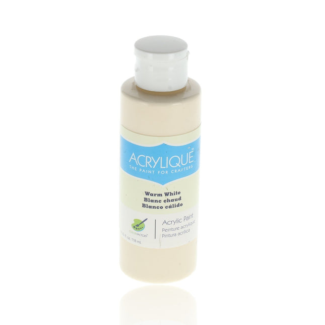 Acrylverf Warme Wit | Hobbyverf voor Kinderen & Volwassenen | Droog Snel, Waterbasis, 118ml fles