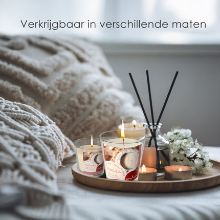 Soja Was Kaars - Geurkaars Vanille - 38 Uur Brandduur - Luxe Kaarsen in Glas 