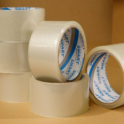Plakband Verpaktape 50mmx55 m 6 rollen - 6x stuks rollen Verpakkingstape transparant 55 meter - 5 cm breed - Kantoor en magazijn artikelen -