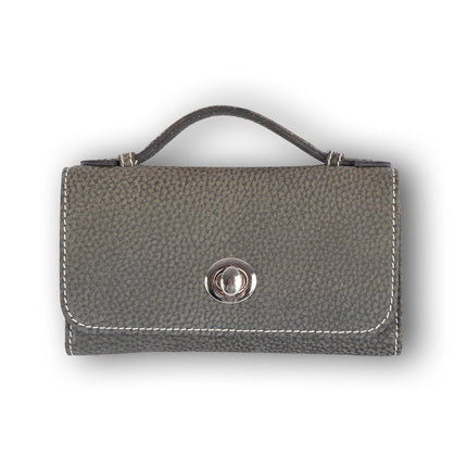 Handtasje | 13cm*18.5cm | Crossbody tas dames | Echte leer | Nappa bruin | Met sluiting