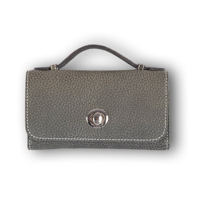 Handtasje | 13cm*18.5cm | Crossbody tas dames | Echte leer | Nappa bruin | Met sluiting