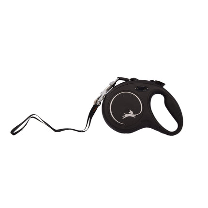 Flexi Hondenriem En Hondenharnas Set | Maat L | 5 Meter Lange Hondenriem | Zwart Comfortabel Remsysteem | Stevige Tape | Geschikt Voor Honden Tot 50kg | Hondenharnas Van Nylon | Verstelbaar Met Klikgesp