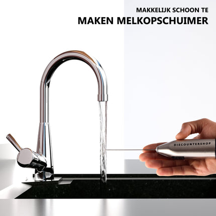 Professionele Melkopschuimer | Perfect voor Barista's en Thuisgebruik | Batterijgevoed | 21cm x 4cm x 2.5 cm | Melk Opschuimer Inzetbaar voor Koffie en Warme Chocolademelk | Essentieel Koffie en Matchaklopper 