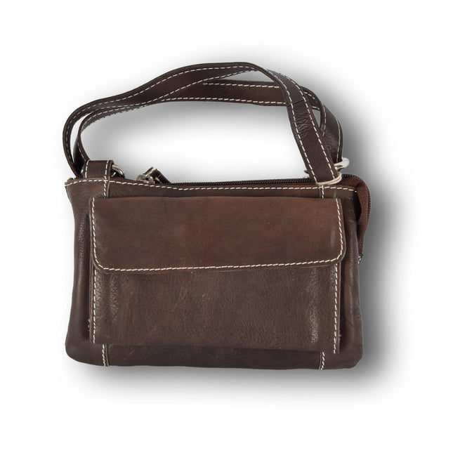 Tasje | Handtasje | Schoudertas | schoudertas dames | nappa bruin | 13cm*7cm
