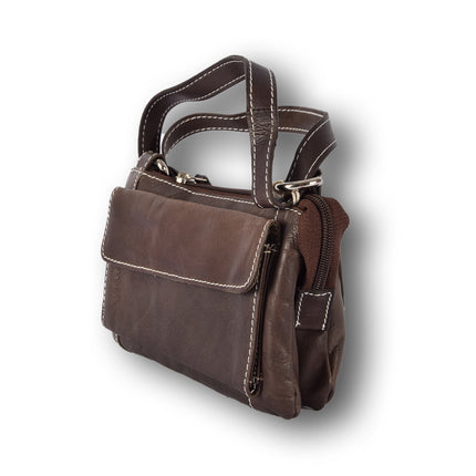 Tasje | Handtasje | Schoudertas | schoudertas dames | nappa bruin | 13cm*7cm