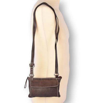 Tasje | Handtasje | Schoudertas | schoudertas dames | nappa bruin | 13cm*7cm