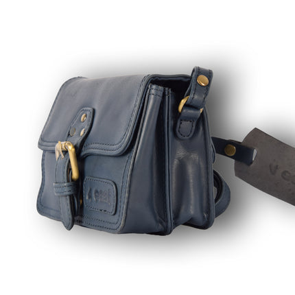 Handtasje | 12cm*17cm | Navy | Echte leer | Leren tas dames 