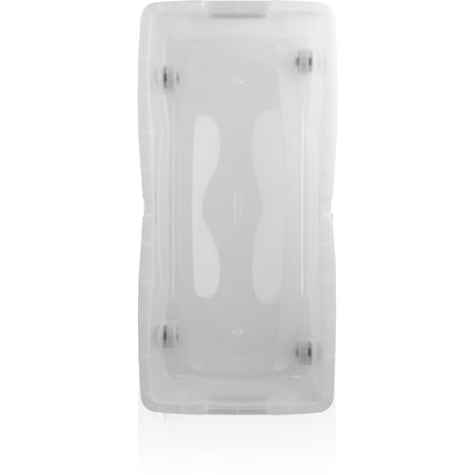 2x Opbergbox - Onderbedbox 32 L zwart 80 x 40 x 17 cm- deksel met clipsluiting
