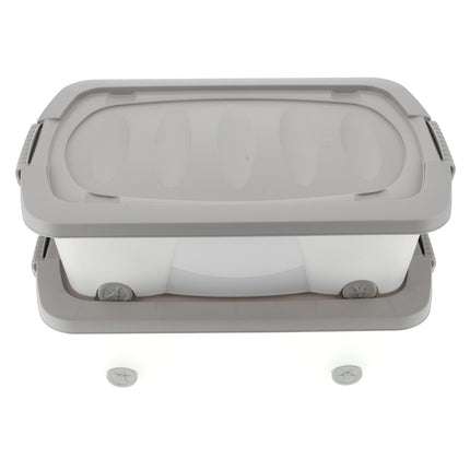 Opbergboxen 24 Liter - Onderbedboxen op Wielen - Ideaal voor Speelgoed & Kleding - Grijs - 60x38,5x18 cm - Set van 2