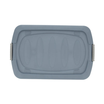 Set van 2 Opbergboxen 24L Blauw/Transparant - Onderbedboxen met Wielen & Druksluiting - Voor Speelgoed, Kleding & Onder Bed Opslag