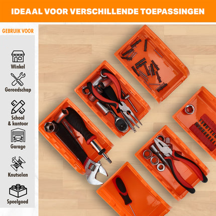 Gereedschapswand Opbergsysteem – 8 Uitschuifbare Lades voor Schuur, Kantoor en Keukenkast – Inclusief Bevestigingsmateriaal