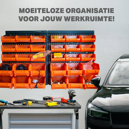 Gereedschapswand Opbergsysteem – 8 Uitschuifbare Lades voor Schuur, Kantoor en Keukenkast – Inclusief Bevestigingsmateriaal