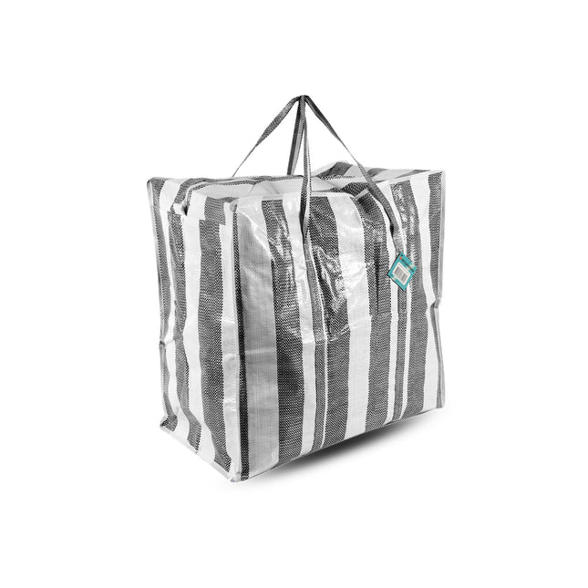 Jumbo Tas 45 Liter | Grote Shoppers met Rits Met Comfortabele Handvatten | Stevige Opbergtas Met 15 kg Draagvermogen | Perfect voor Opslag & Boodschappen | Duurzaam Polyester | 50cm x 48cm x 28cm